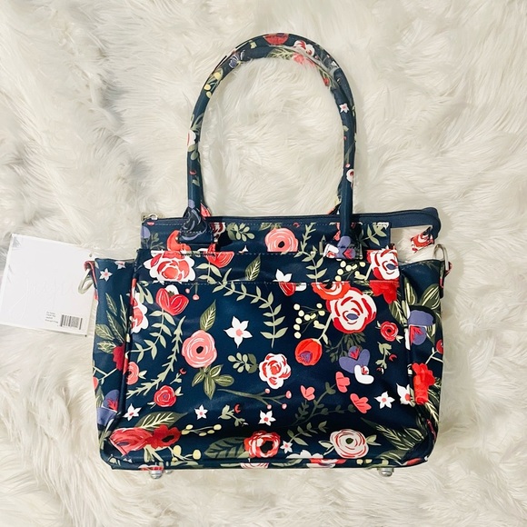 Ju-Ju-Be Be Sassy Navy Floral Organizational Satchel Bag (Midnight Posy) - Picture 7 of 9
